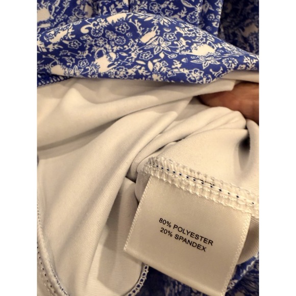 PETER MILLAR pickleball golf jkt Blue Floral print stretch UV sun protection L - Picture 3 of 5